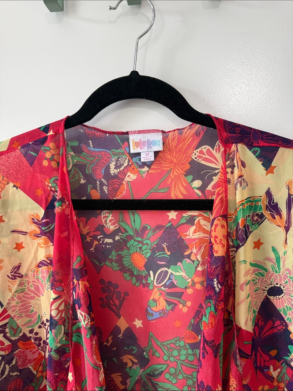 LuLaRoe Shirley Patchwork Kimono - Picture 2 of 3